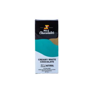 Nile Chocolates Creamy White Chocolate 35% Cocoa – 50g Smooth Vanilla-Style Bar