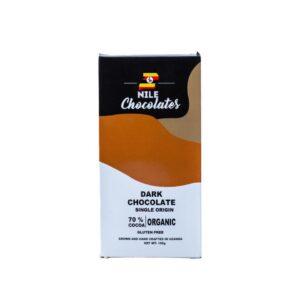 Nile Chocolates Dark Chocolate 75% Cocoa – 100g Single Origin Intense Premium Bar